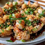 Crispy Rice with Spicy Shrimp Salad